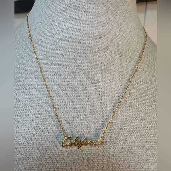 Wallflower designs goldtone California script necklace - Picture 5 of 5